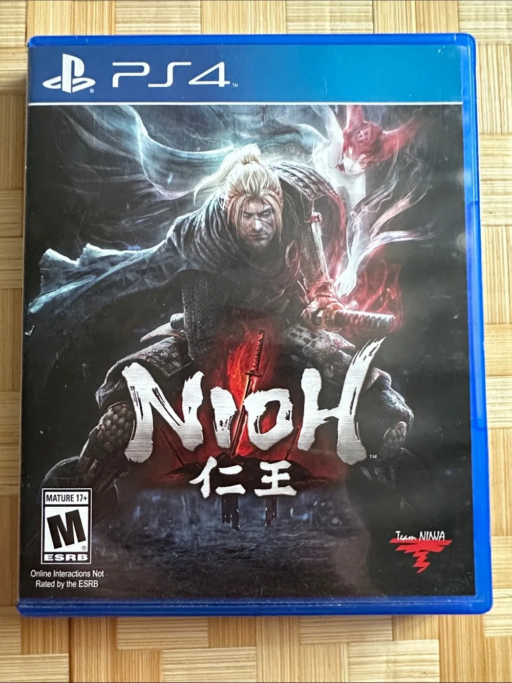 PS4 Nioh Action RPG - Black & Blue Game Case